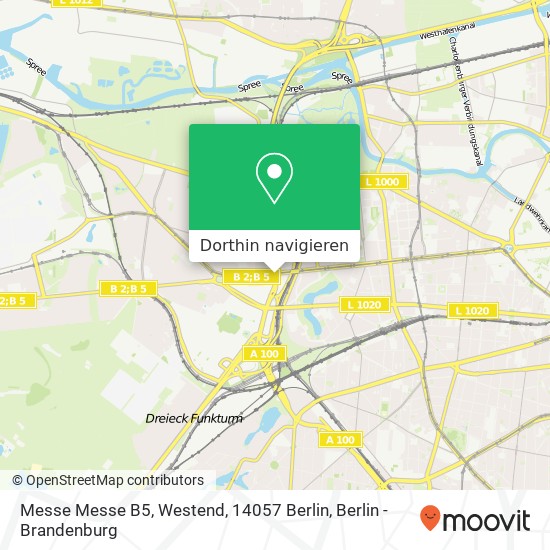 Messe Messe B5, Westend, 14057 Berlin Karte