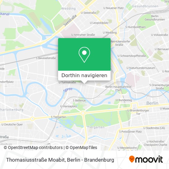 Thomasiusstraße Moabit Karte