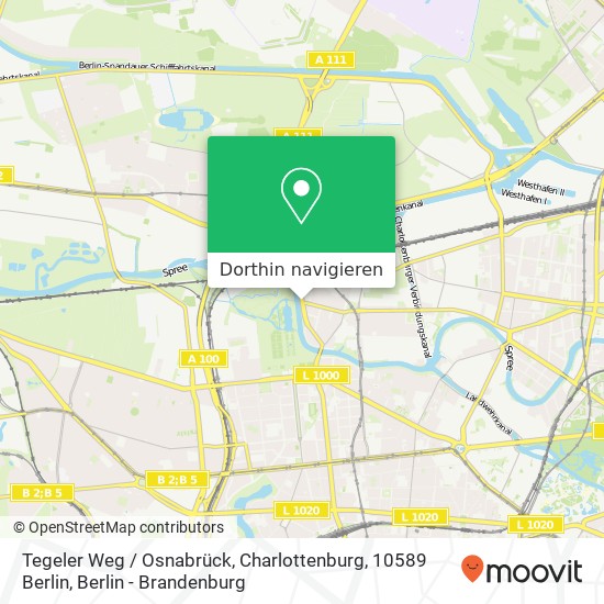 Tegeler Weg / Osnabrück, Charlottenburg, 10589 Berlin Karte