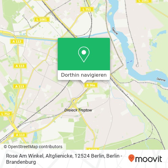 Rose Am Winkel, Altglienicke, 12524 Berlin Karte