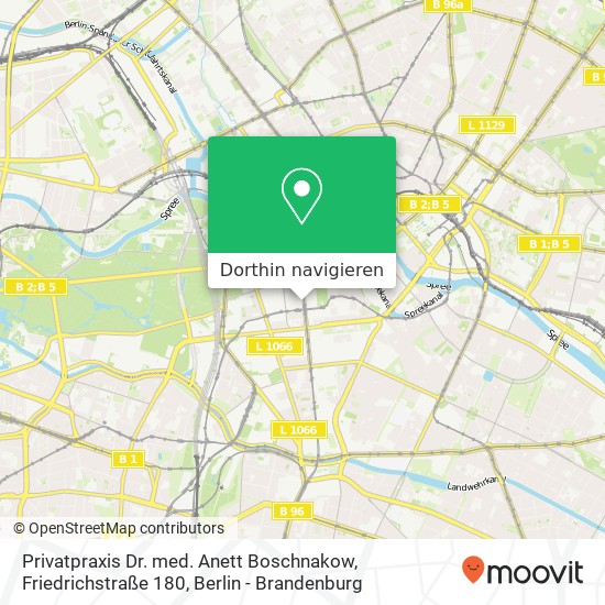 Privatpraxis Dr. med. Anett Boschnakow, Friedrichstraße 180 Karte