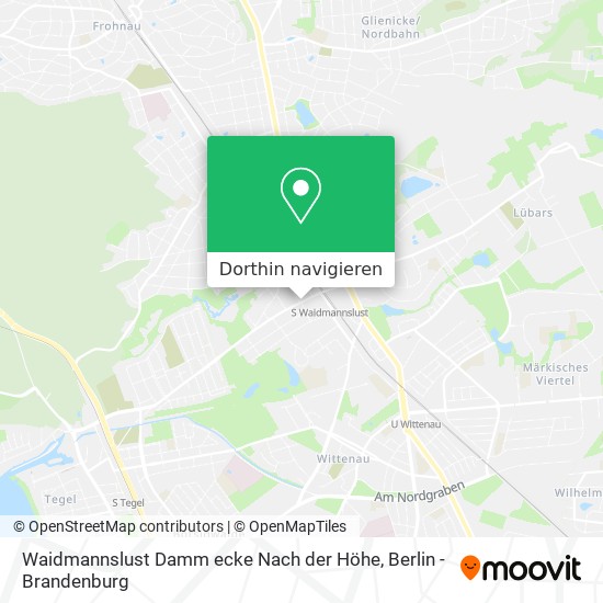 Waidmannslust Damm ecke Nach der Höhe Karte