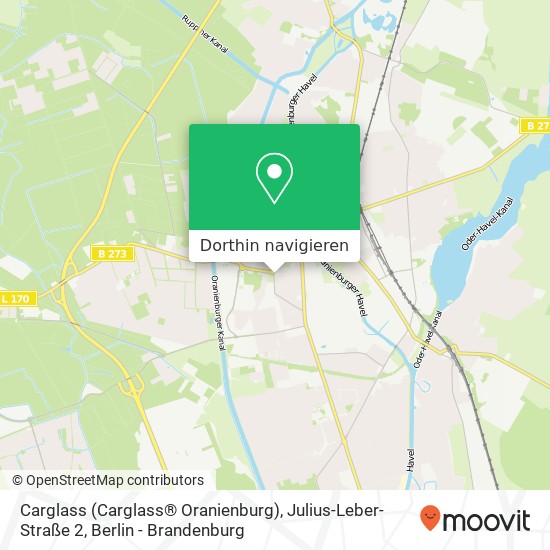 Carglass (Carglass® Oranienburg), Julius-Leber-Straße 2 Karte