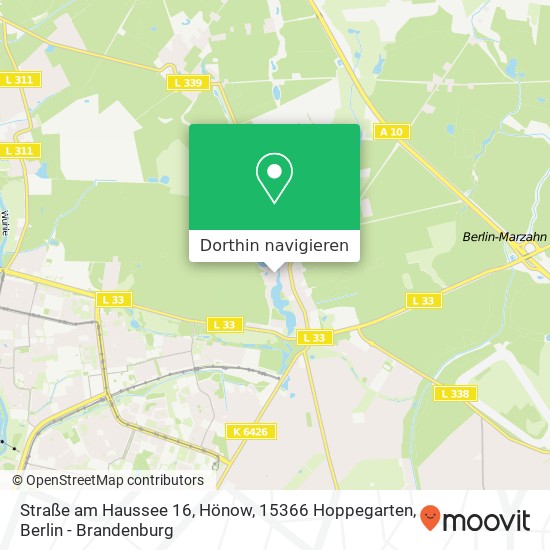 Straße am Haussee 16, Hönow, 15366 Hoppegarten Karte