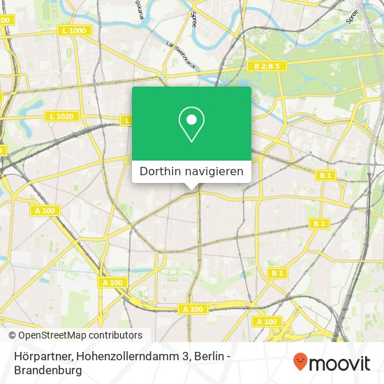 Hörpartner, Hohenzollerndamm 3 Karte