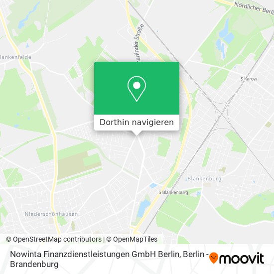 Nowinta Finanzdienstleistungen GmbH Berlin Karte