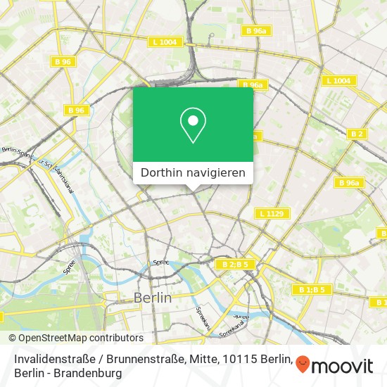 Invalidenstraße / Brunnenstraße, Mitte, 10115 Berlin Karte