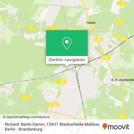Richard- Berlin Damm, 15831 Blankenfelde-Mahlow Karte