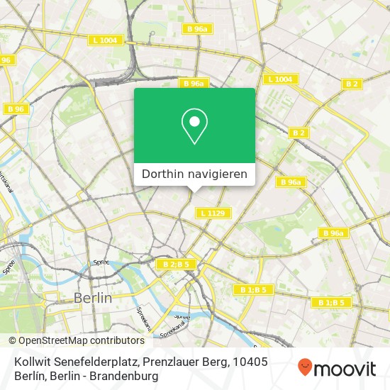 Kollwit Senefelderplatz, Prenzlauer Berg, 10405 Berlín Karte