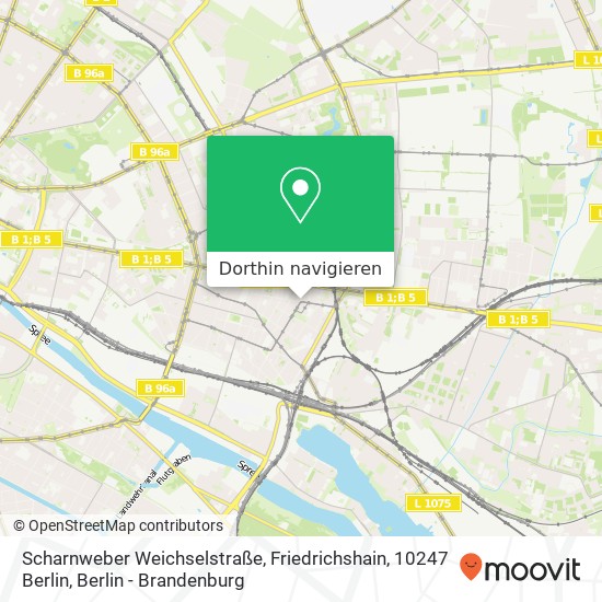 Scharnweber Weichselstraße, Friedrichshain, 10247 Berlin Karte