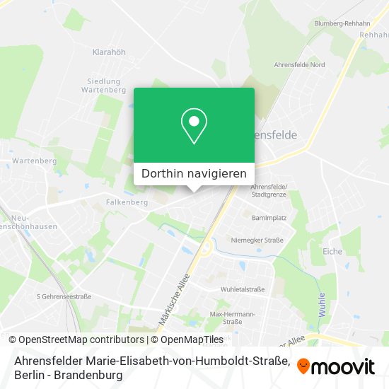 Ahrensfelder Marie-Elisabeth-von-Humboldt-Straße Karte