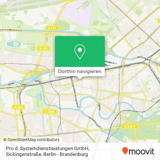 Pro d. Systemdienstleistungen GmbH, Sickingenstraße Karte