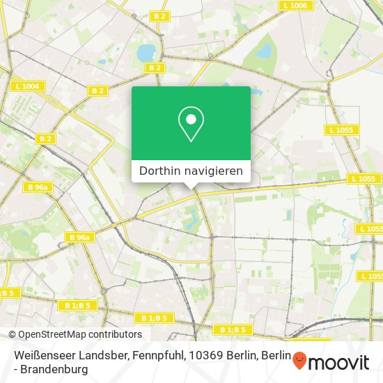 Weißenseer Landsber, Fennpfuhl, 10369 Berlin Karte