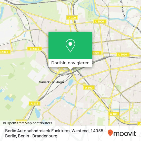 Berlin Autobahndreieck Funkturm, Westend, 14055 Berlin Karte