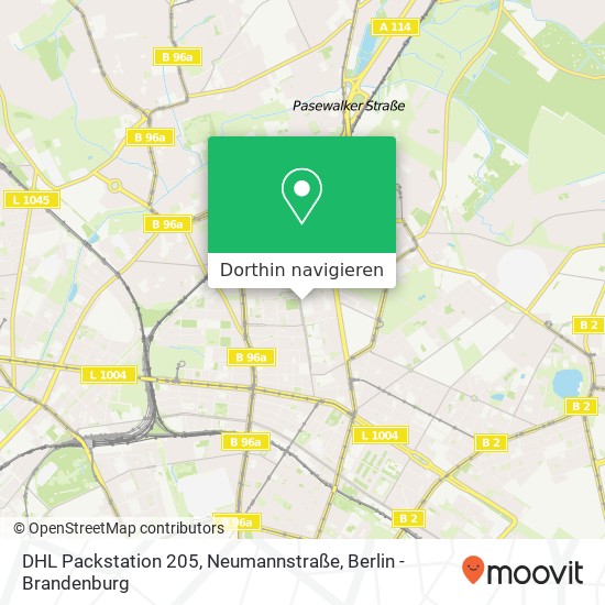 DHL Packstation 205, Neumannstraße Karte