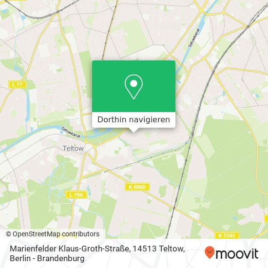 Marienfelder Klaus-Groth-Straße, 14513 Teltow Karte