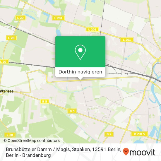 Brunsbütteler Damm / Magis, Staaken, 13591 Berlin Karte