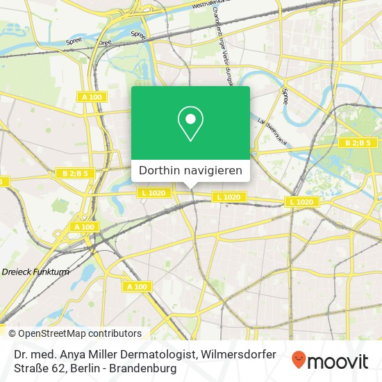 Dr. med. Anya Miller Dermatologist, Wilmersdorfer Straße 62 Karte