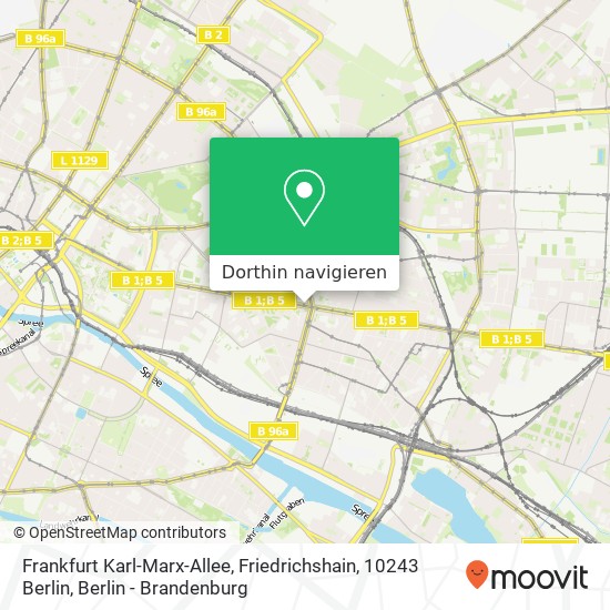 Frankfurt Karl-Marx-Allee, Friedrichshain, 10243 Berlin Karte