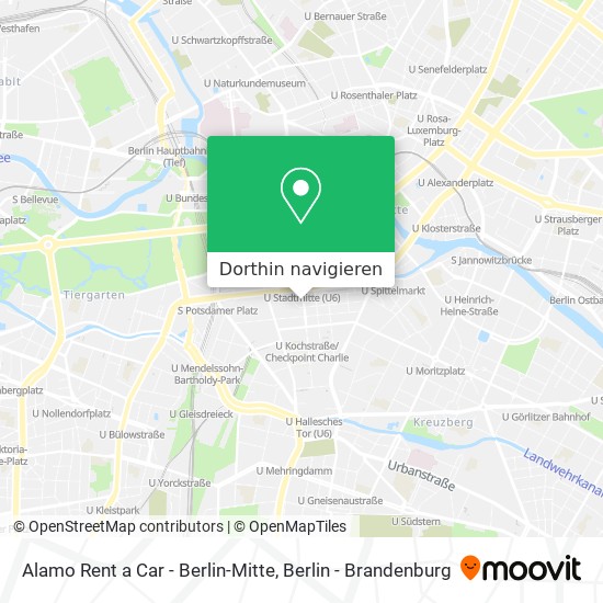 Alamo Rent a Car - Berlin-Mitte Karte