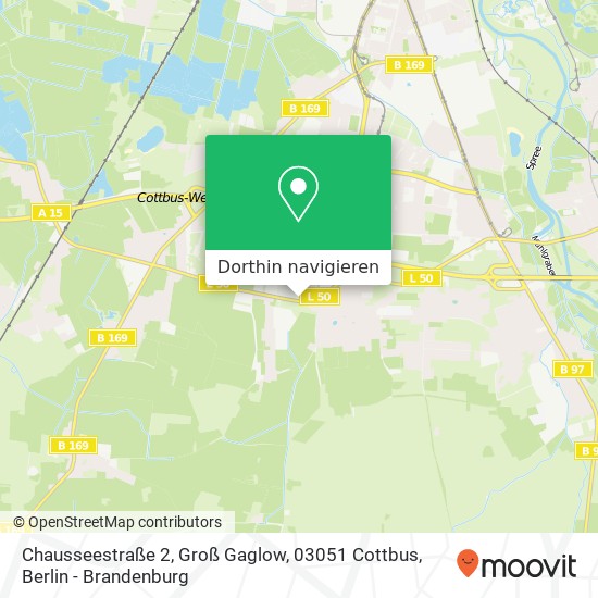 Chausseestraße 2, Groß Gaglow, 03051 Cottbus Karte