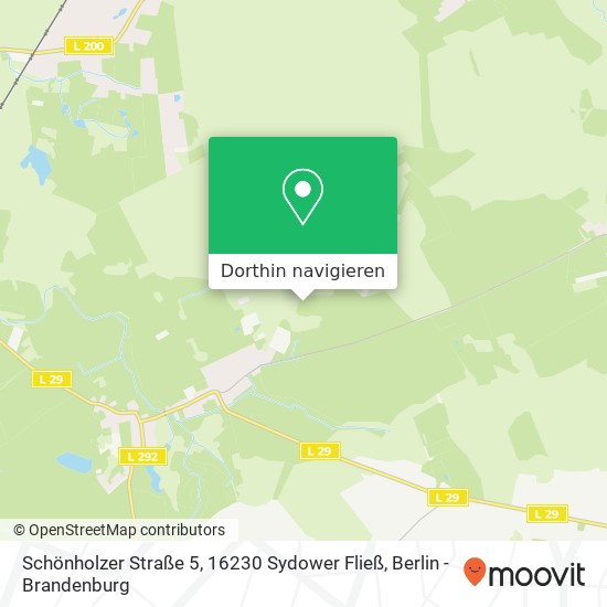 Schönholzer Straße 5, 16230 Sydower Fließ Karte