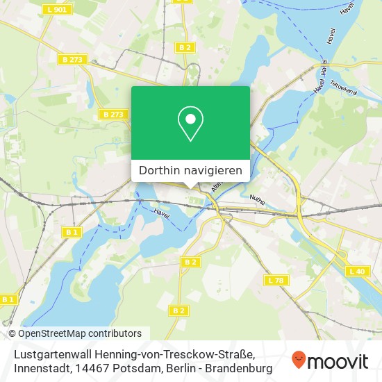 Lustgartenwall Henning-von-Tresckow-Straße, Innenstadt, 14467 Potsdam Karte