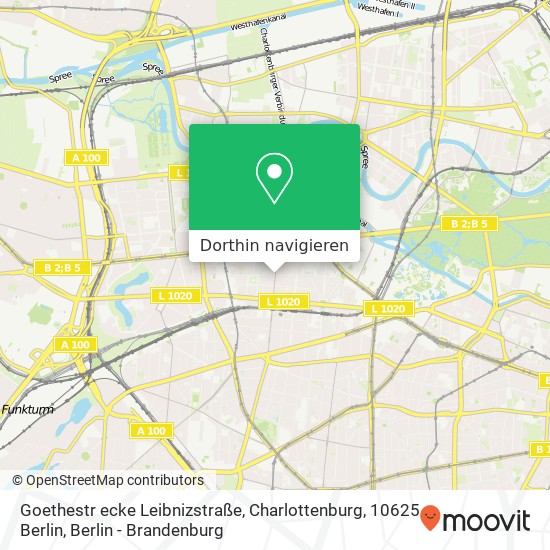Goethestr ecke Leibnizstraße, Charlottenburg, 10625 Berlin Karte