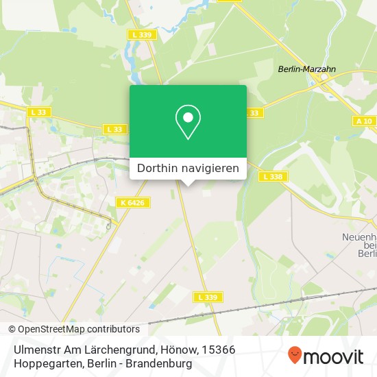 Ulmenstr Am Lärchengrund, Hönow, 15366 Hoppegarten Karte