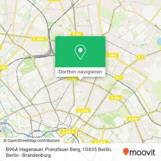 B96A Hagenauer, Prenzlauer Berg, 10435 Berlin Karte