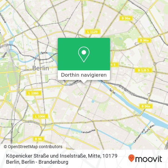 Köpenicker Straße und Inselstraße, Mitte, 10179 Berlin Karte
