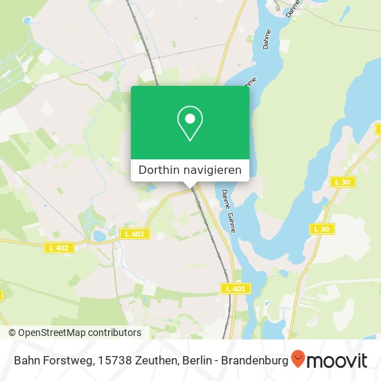 Bahn Forstweg, 15738 Zeuthen Karte