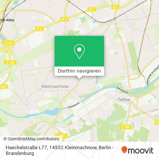 Haeckelstraße L77, 14532 Kleinmachnow Karte