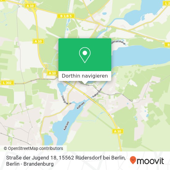 Straße der Jugend 18, 15562 Rüdersdorf bei Berlin Karte