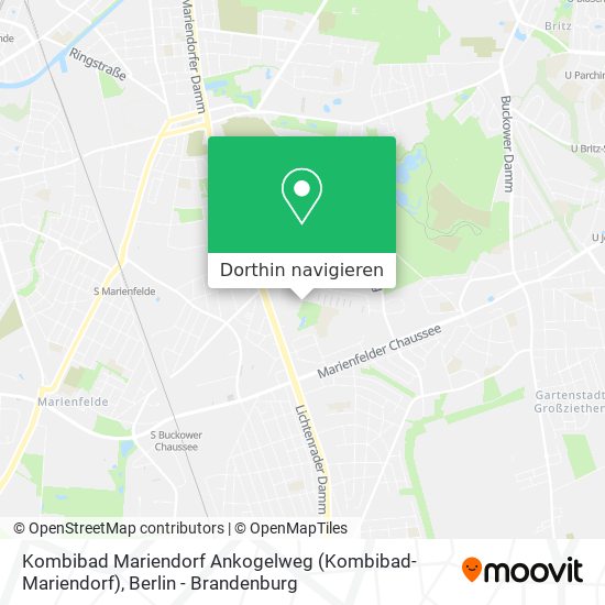 Kombibad Mariendorf Ankogelweg (Kombibad-Mariendorf) Karte