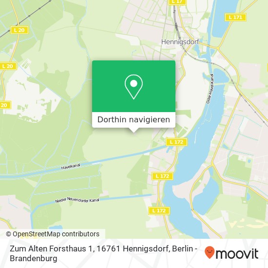 Zum Alten Forsthaus 1, 16761 Hennigsdorf Karte