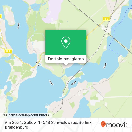 Am See 1, Geltow, 14548 Schwielowsee Karte