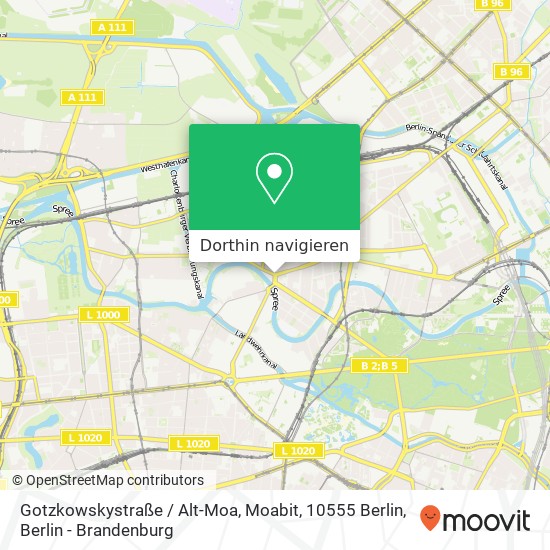 Gotzkowskystraße / Alt-Moa, Moabit, 10555 Berlin Karte