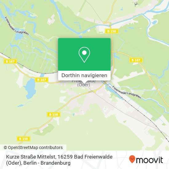 Kurze Straße Mittelst, 16259 Bad Freienwalde (Oder) Karte
