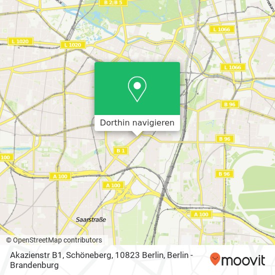 Akazienstr B1, Schöneberg, 10823 Berlin Karte