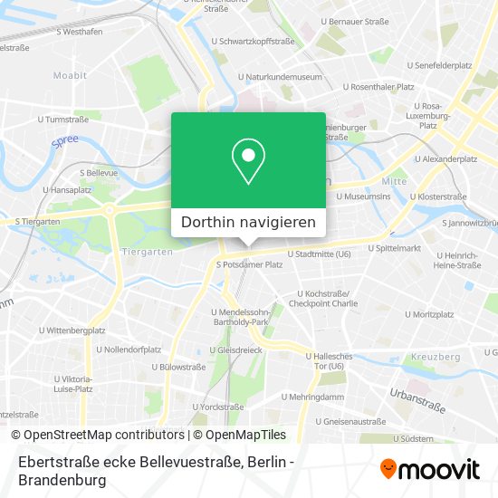 Ebertstraße ecke Bellevuestraße Karte