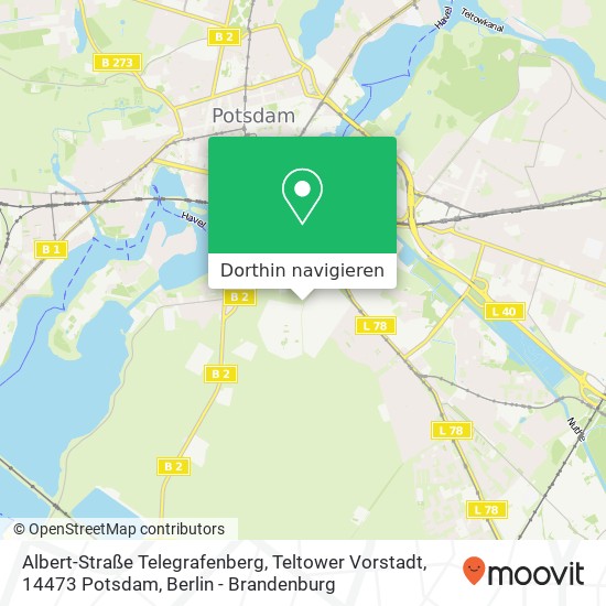 Albert-Straße Telegrafenberg, Teltower Vorstadt, 14473 Potsdam Karte