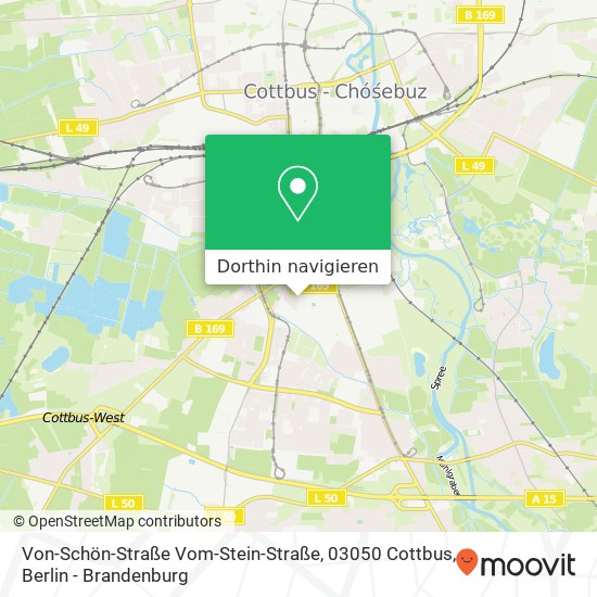 Von-Schön-Straße Vom-Stein-Straße, 03050 Cottbus Karte