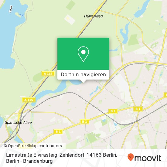 Limastraße Elvirasteig, Zehlendorf, 14163 Berlín Karte