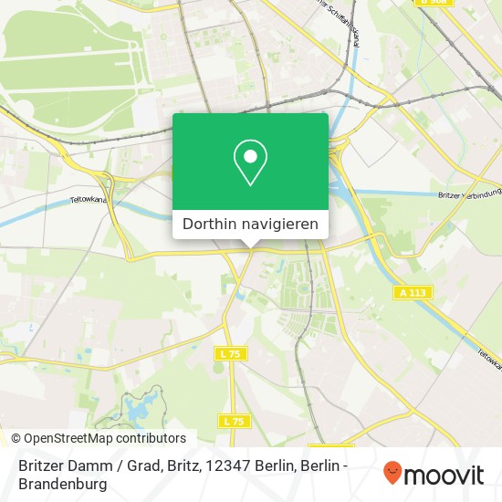 Britzer Damm / Grad, Britz, 12347 Berlin Karte