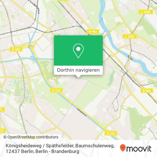 Königsheideweg / Späthsfelder, Baumschulenweg, 12437 Berlin Karte