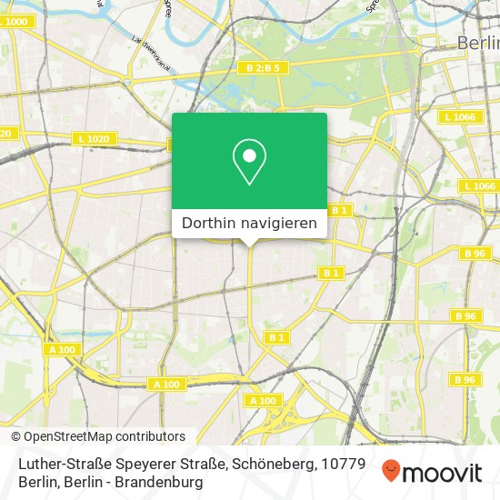 Luther-Straße Speyerer Straße, Schöneberg, 10779 Berlin Karte