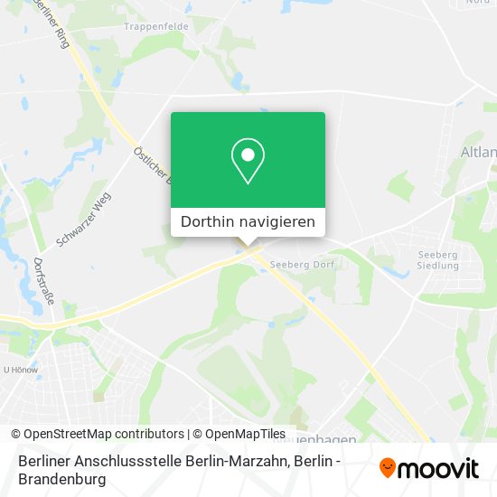 Berliner Anschlussstelle Berlin-Marzahn Karte