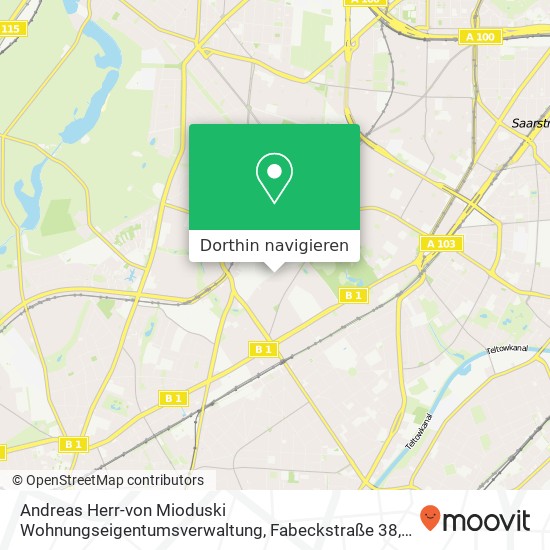 Andreas Herr-von Mioduski Wohnungseigentumsverwaltung, Fabeckstraße 38 Karte