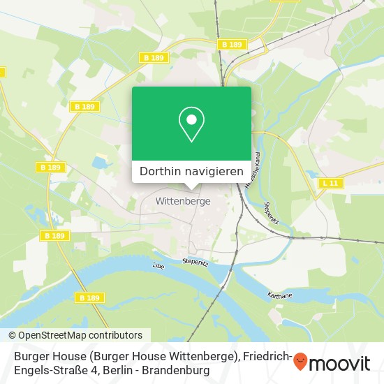 Burger House (Burger House Wittenberge), Friedrich-Engels-Straße 4 Karte